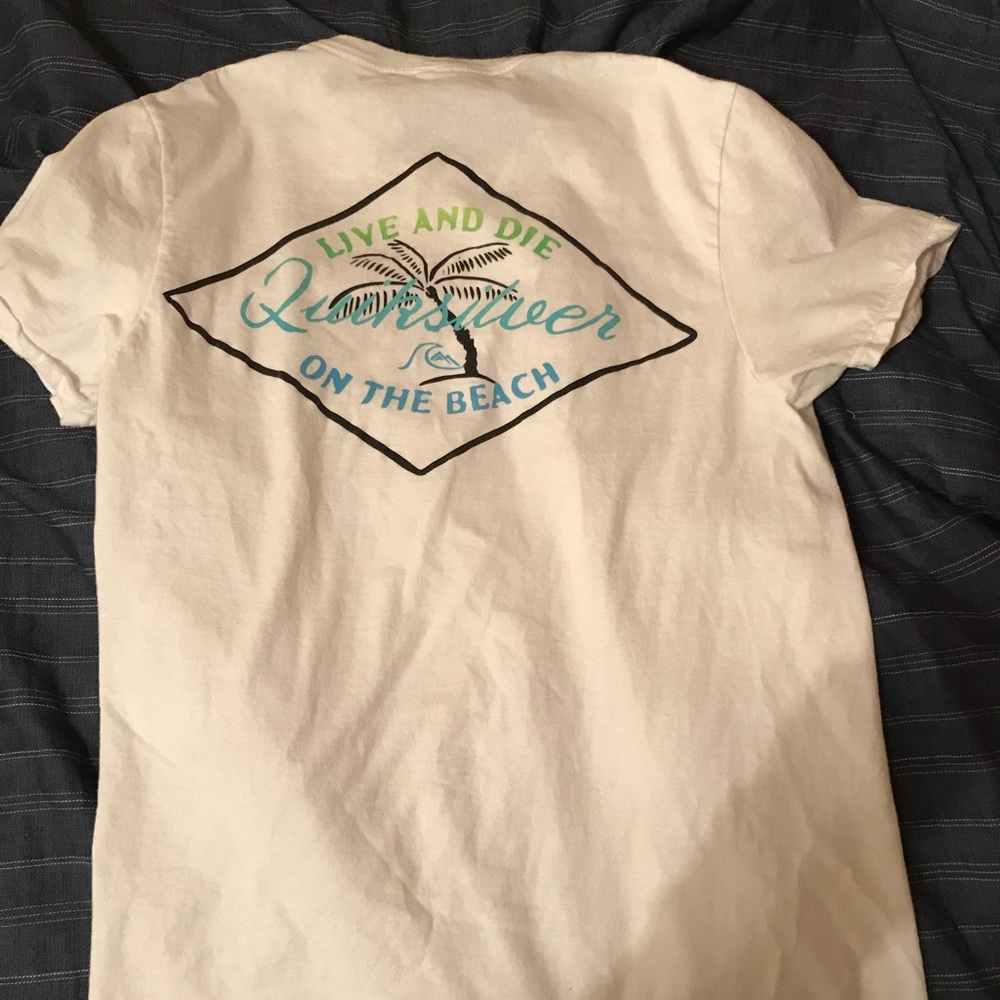 White Quicksilver Graphic Tee